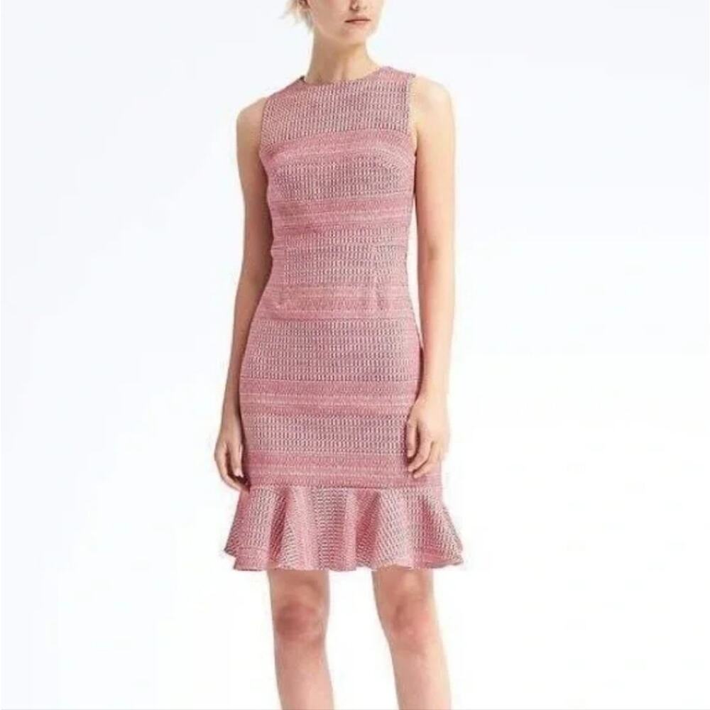 Banana Republic Jacquard Knit Flounce Dress